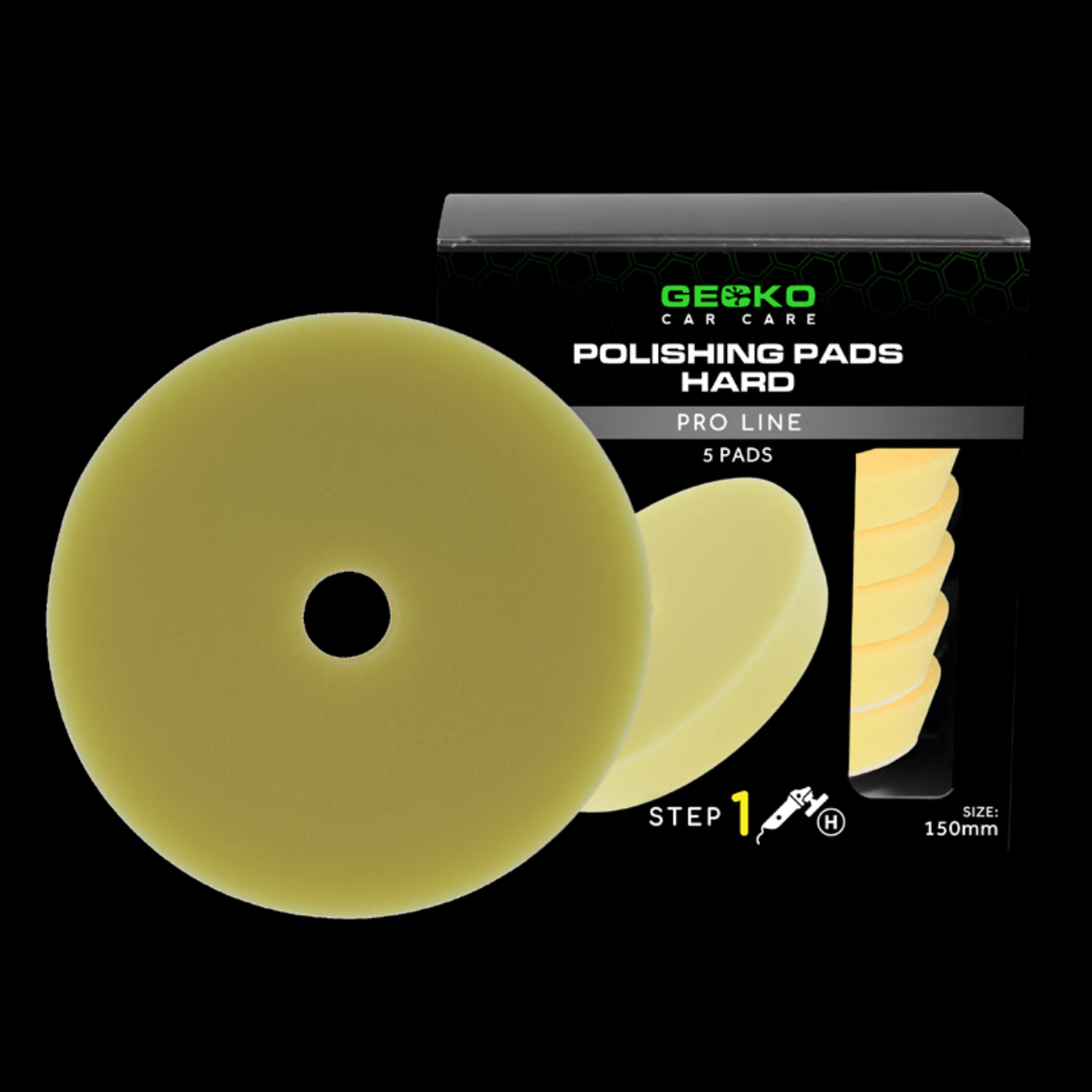 150mm Pads Hard Yellow 5-Pack